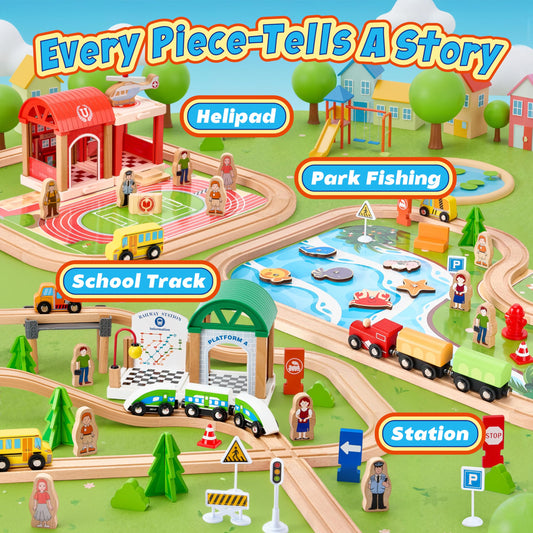TikTiles double-sided track creates two world scenes for kids