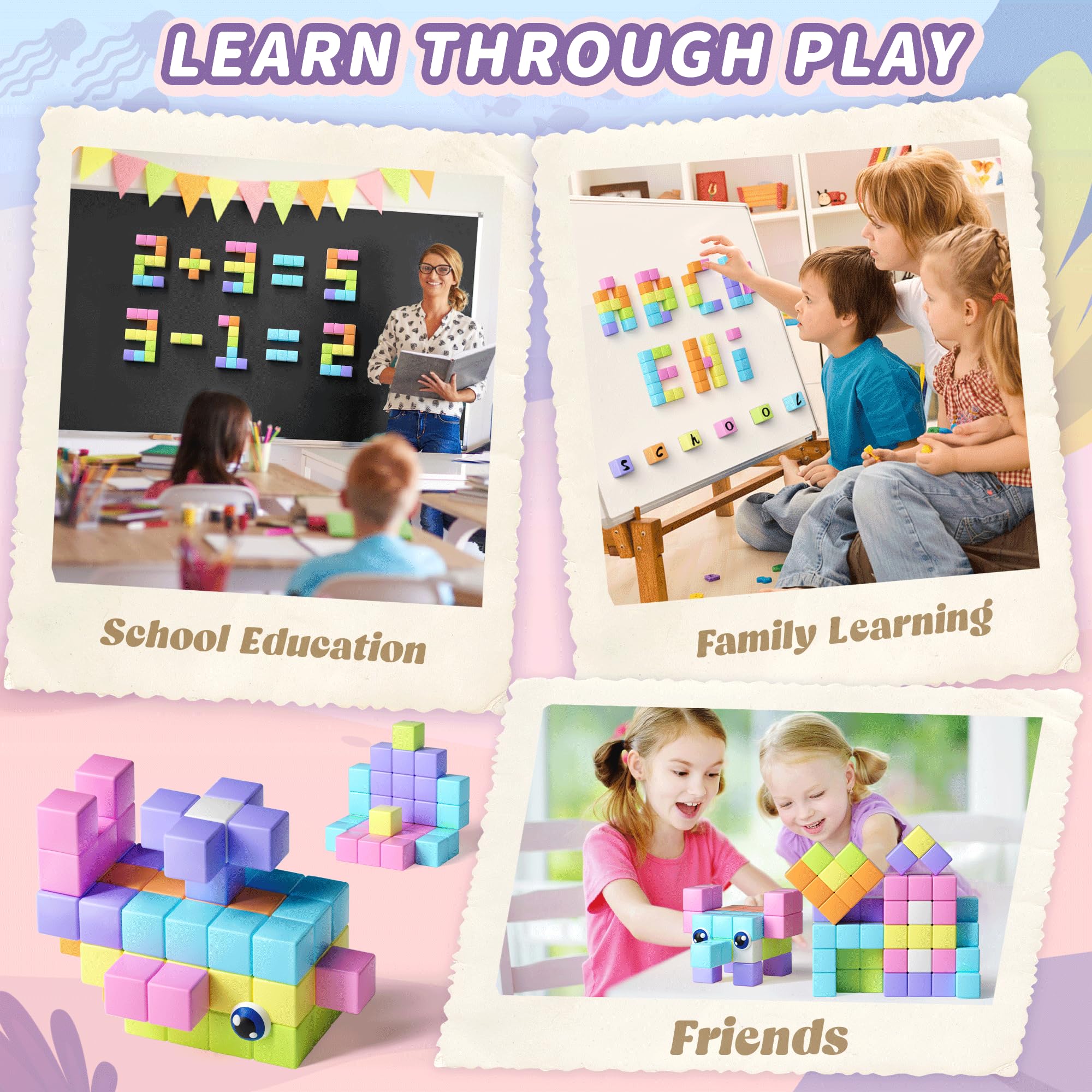 TikTiles macaron color blocks provide bright, sensory play during exploration