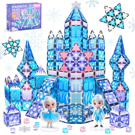 TikTiles snow princess castle with 101 pieces for imaginative play and fine motor skills