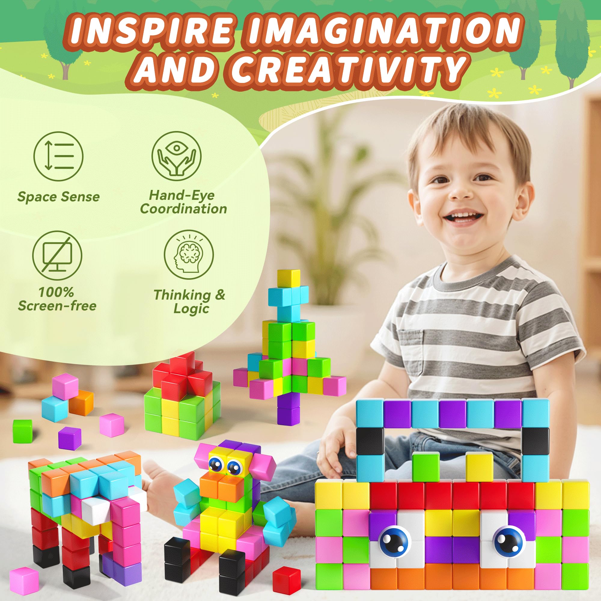 TikTiles screen-free toy for focused, imaginative play and family bonding.
