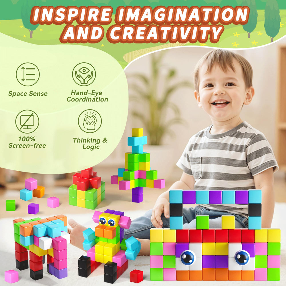 TikTiles screen-free toy for focused, imaginative play and family bonding.