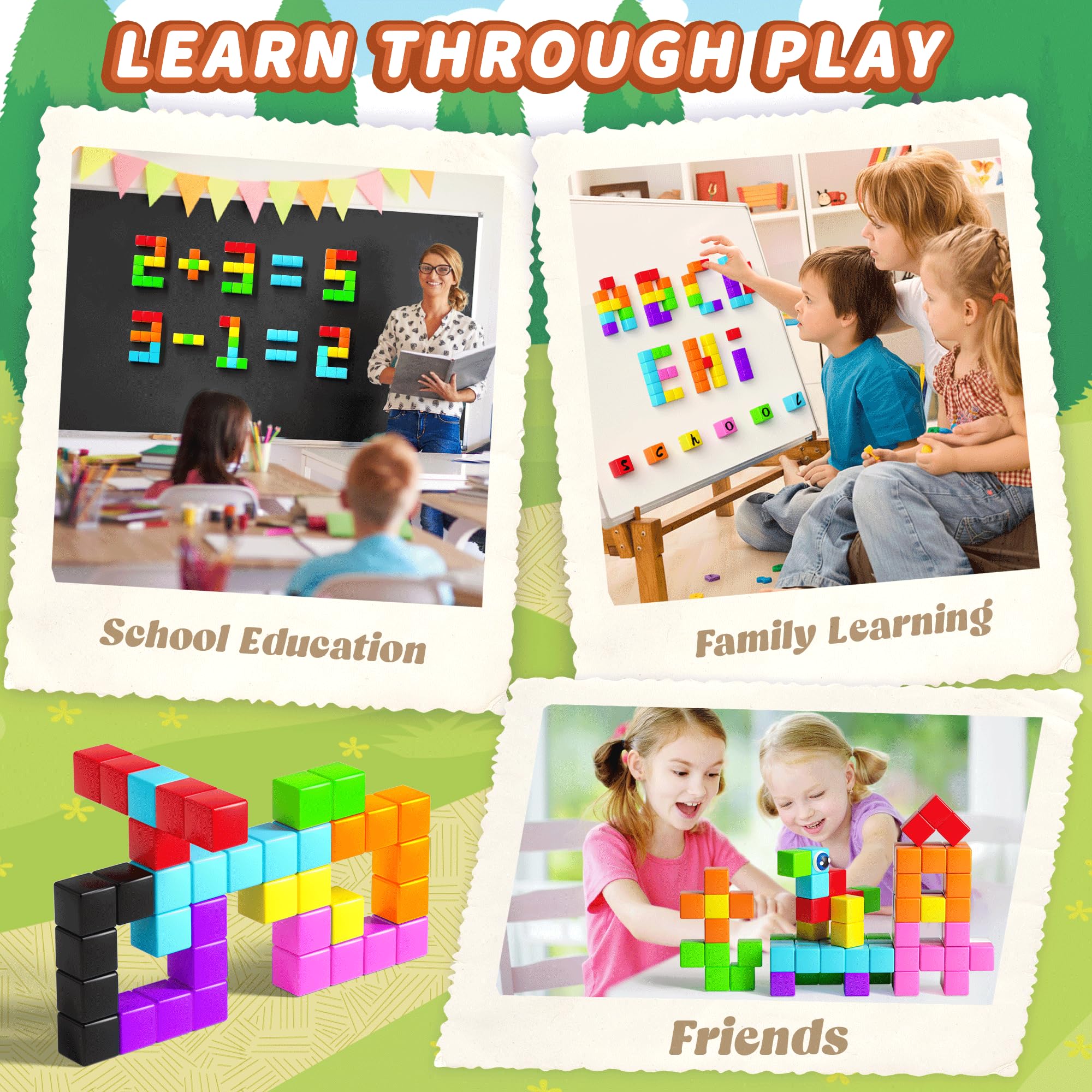 TikTiles STEM-friendly design introduces geometry and magnetism through hands-on play.