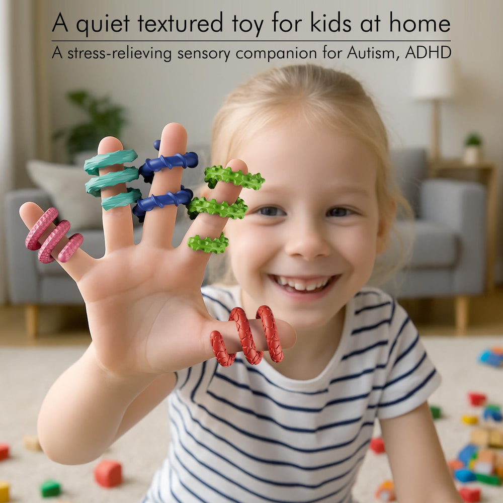 Tikwork fidget stick provides calming effect through texture variety for anxious moments.
