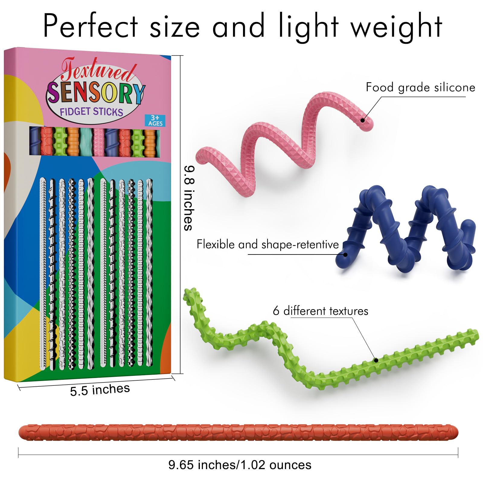 Tikwork portable fidget sticks travel-friendly for airplanes and classrooms.