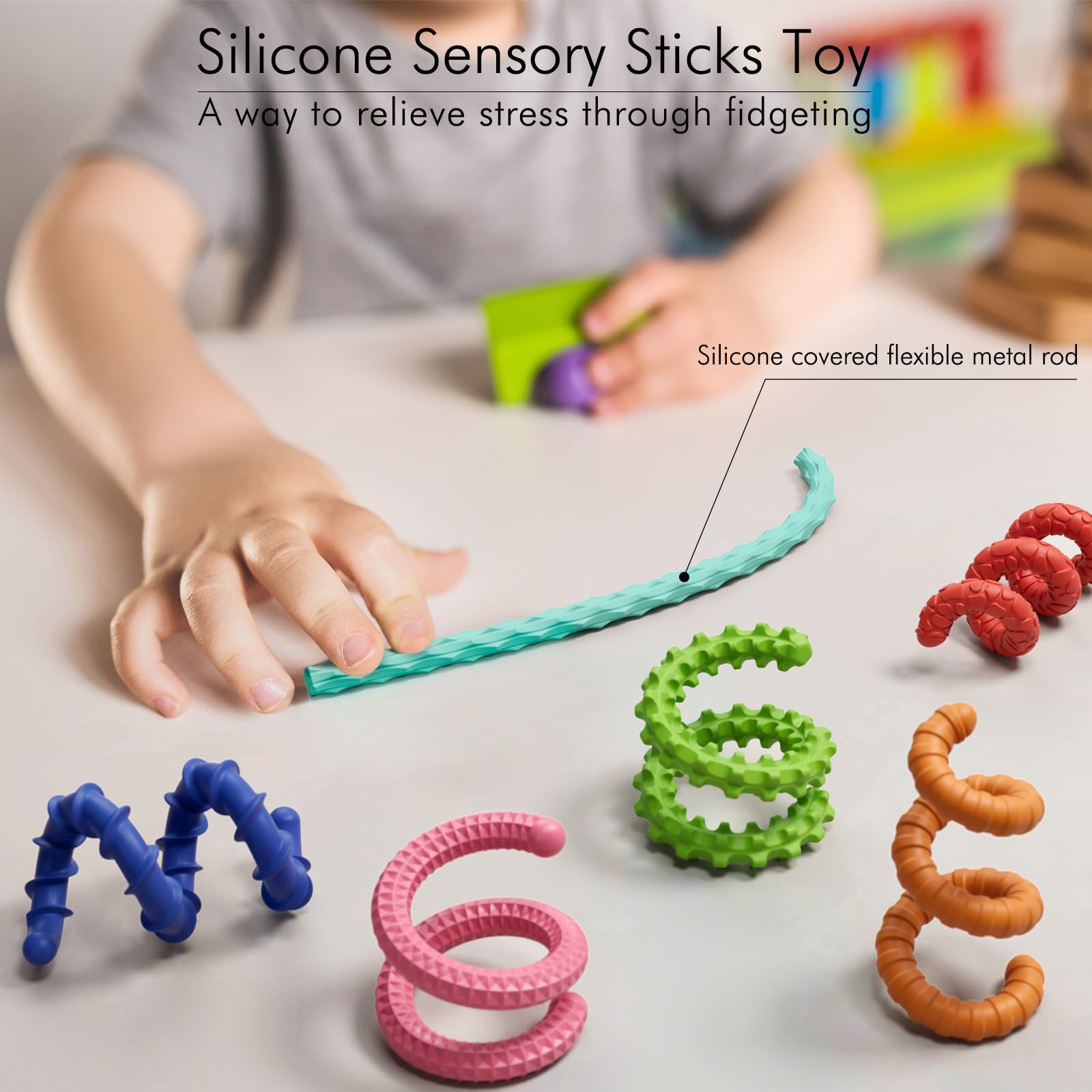 Tikwork sensory fidget stick rotatable design supports fine motor practice and focus.