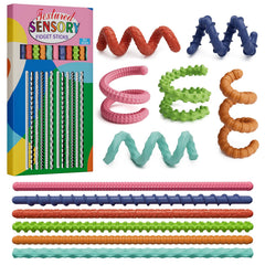 Tikwork sensory fidget stick with textured silicone for tactile engagement and grip.
