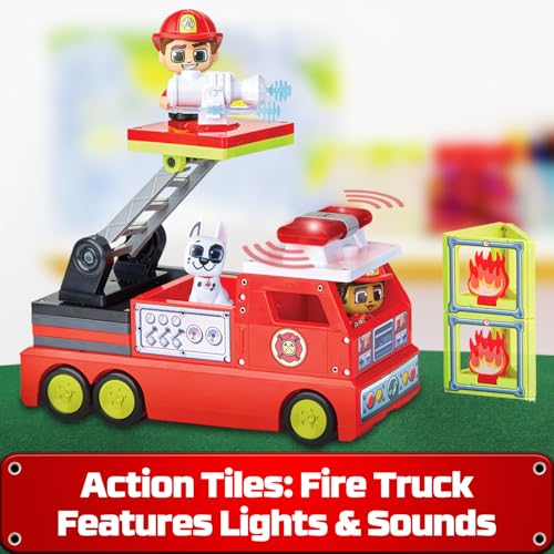 Tile Town Action Figures Firefighter animate play with interactive tiles