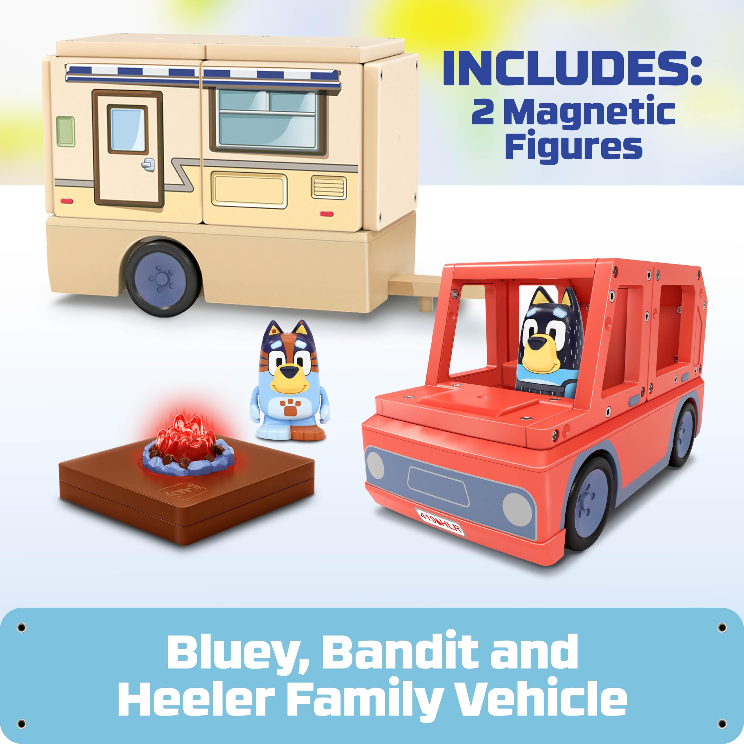 Tile Town Bluey Heeler Camper action tile adds movement for dynamic storytelling sessions.