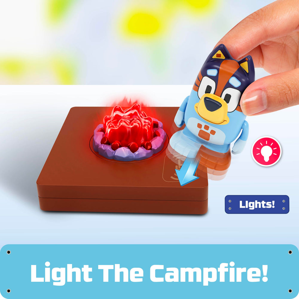 Tile Town Bluey Heeler Camper Bluey figure supports character-led narratives and role play.
