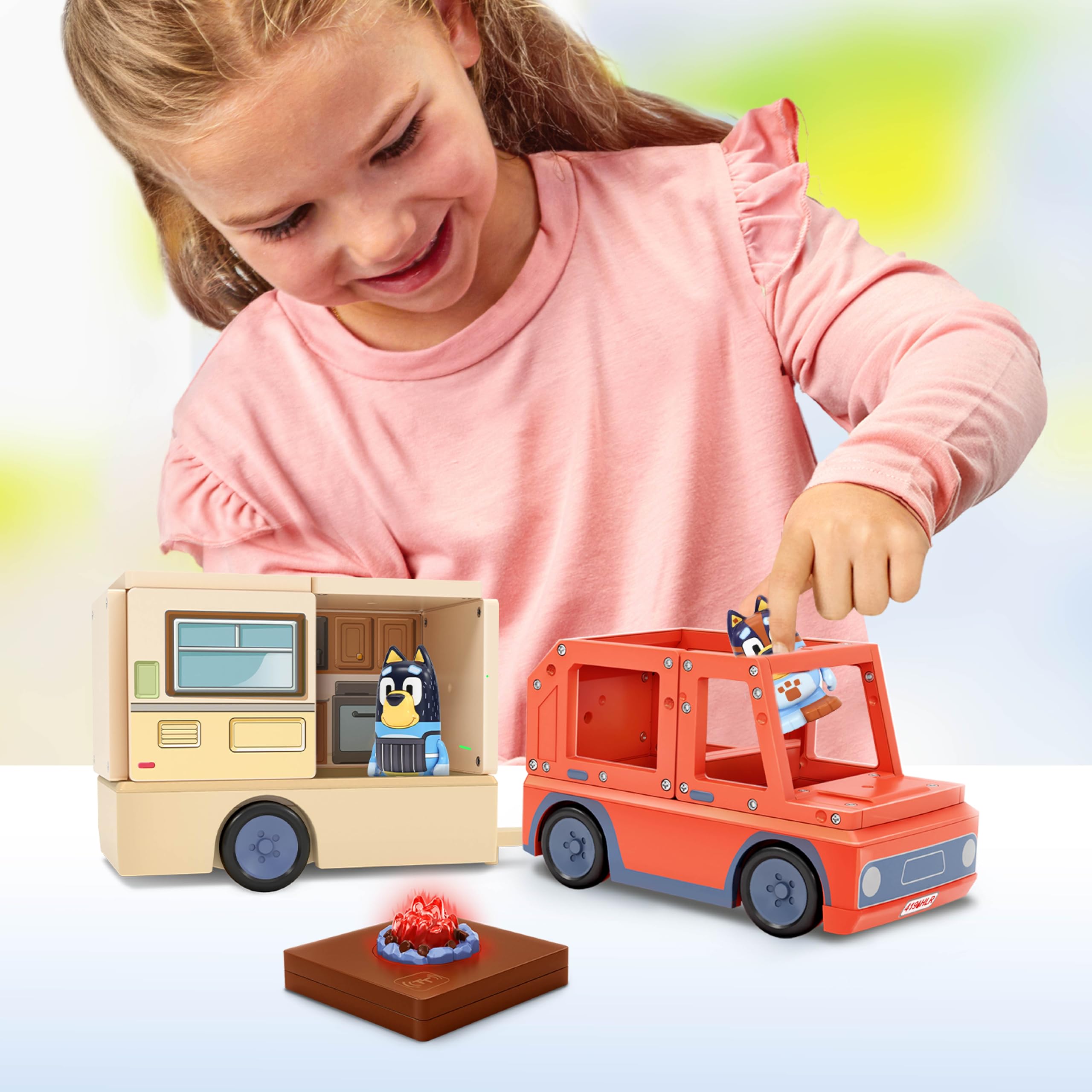 Tile Town Bluey Heeler Camper immersive play visuals invite kids to build and explore.