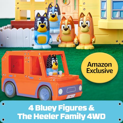 Tile Town Bluey Heeler vehicle-4wd supports dynamic play scenarios and storytelling momentum.