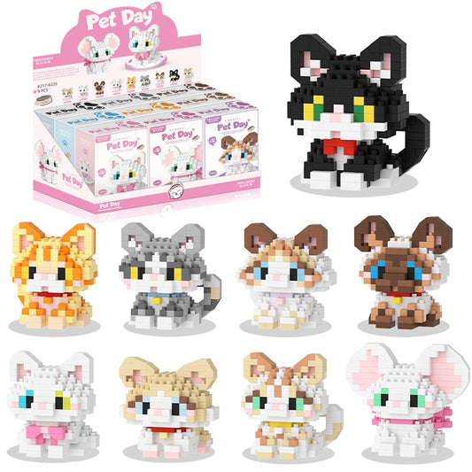 TIM CHESS mini cat blocks showcase nine breeds for creative play and fine motor skills