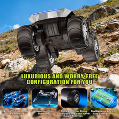 TIME4DEALS RC truck with LED lights enhances night stunt sessions.