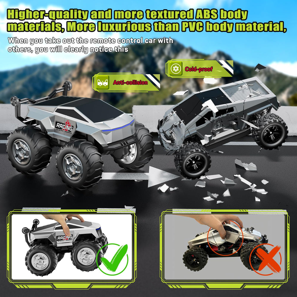 TIME4DEALS 1:16 RC truck includes two rechargeable batteries for extended play.