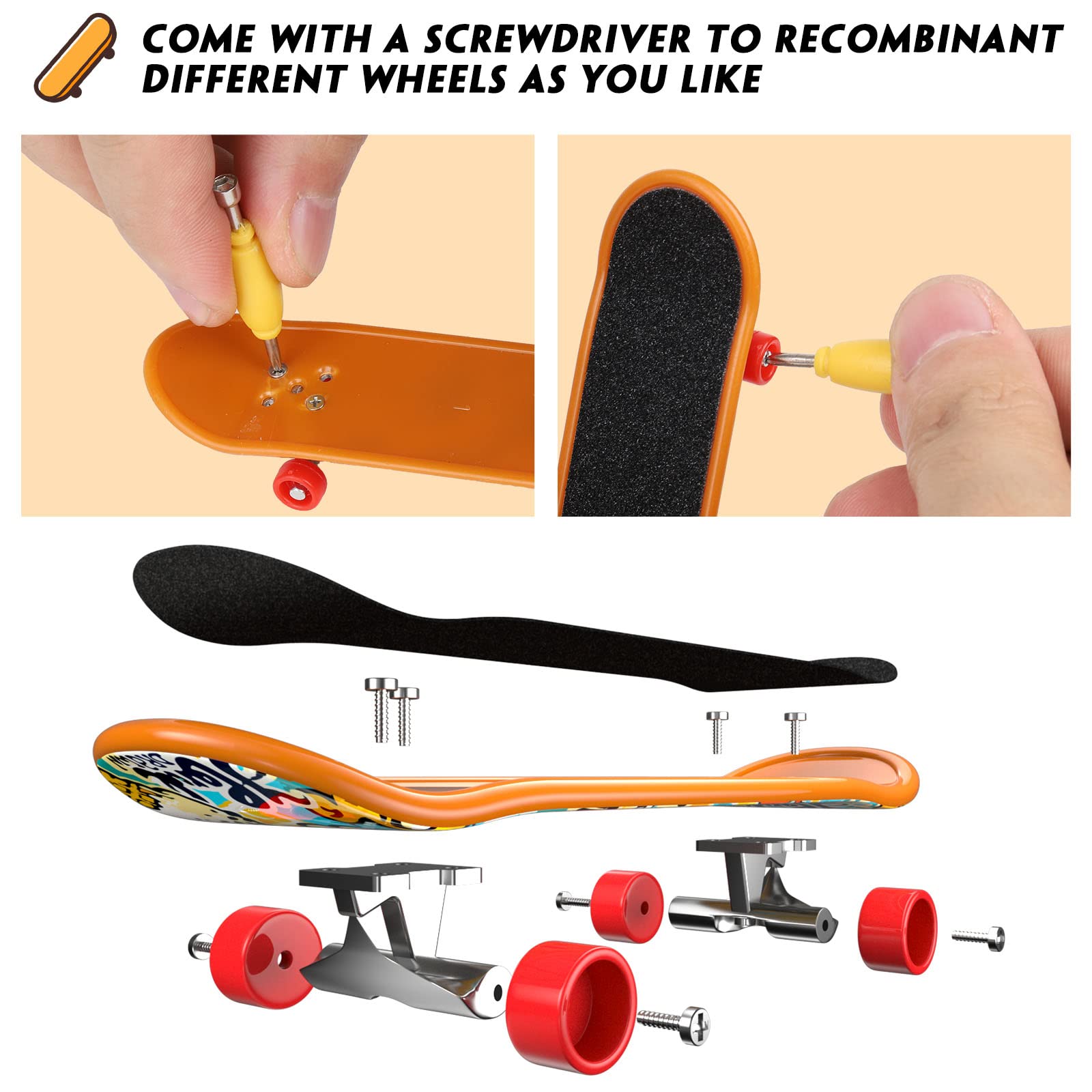 Time4Deals includes a screwdriver for easy wheel tightness adjustments.