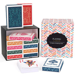 Timenued 12-pack gift box of playing cards for festive game nights.