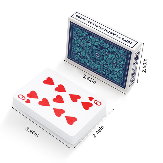 Timenued 4-pack red deck playing cards for go fish and trick-taking.