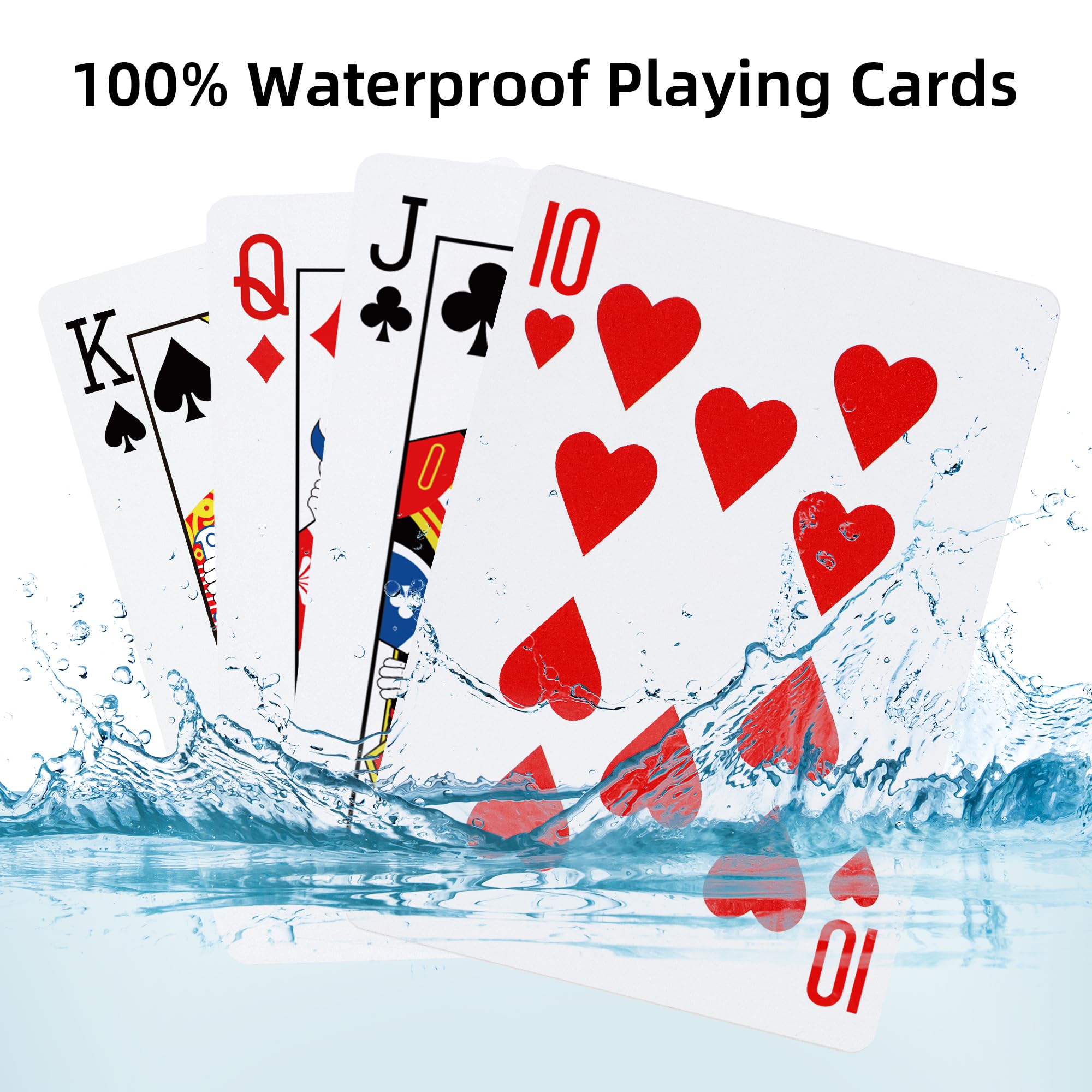 Timenued poker-size regular-index cards comfortable handling for standard play.