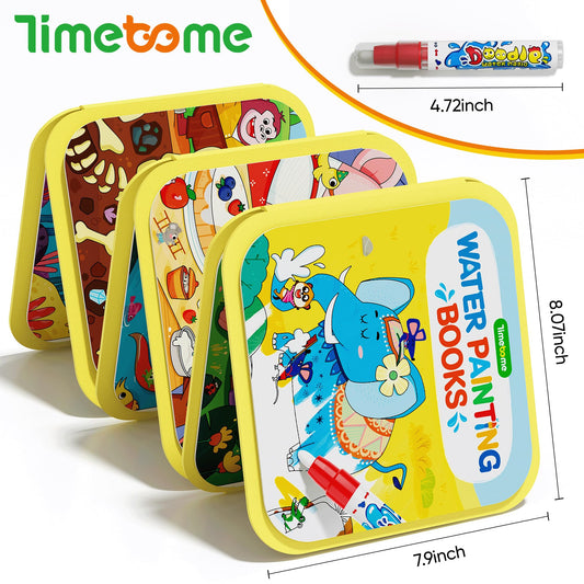 Timetome Animal theme water book page with vivid colors for color recognition.