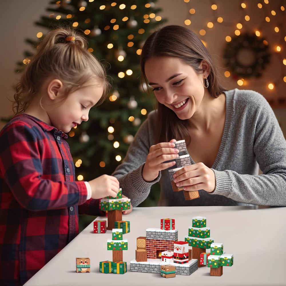 Timetome colorful blocks support fine motor skills during group play.