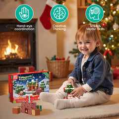 Timetome reindeer blocks inspire imaginative play and pattern creation.