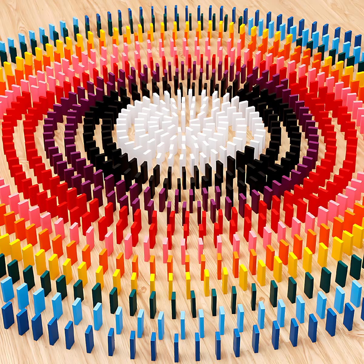 Timfuis 1200-piece dominoes set in a sturdy box for group play