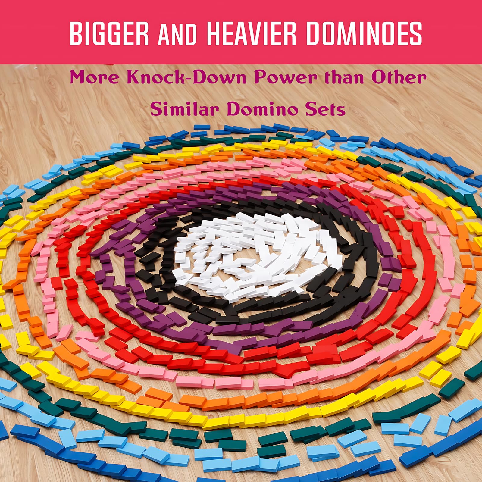Timfuis colored dominoes pack adds bright tones for color recognition activities