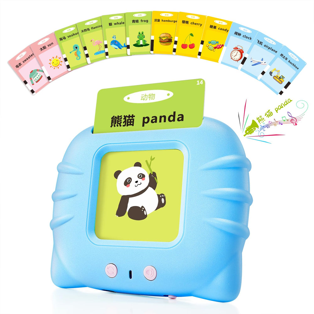 TimingSXD bilingual card reader for kids practicing Chinese and English.