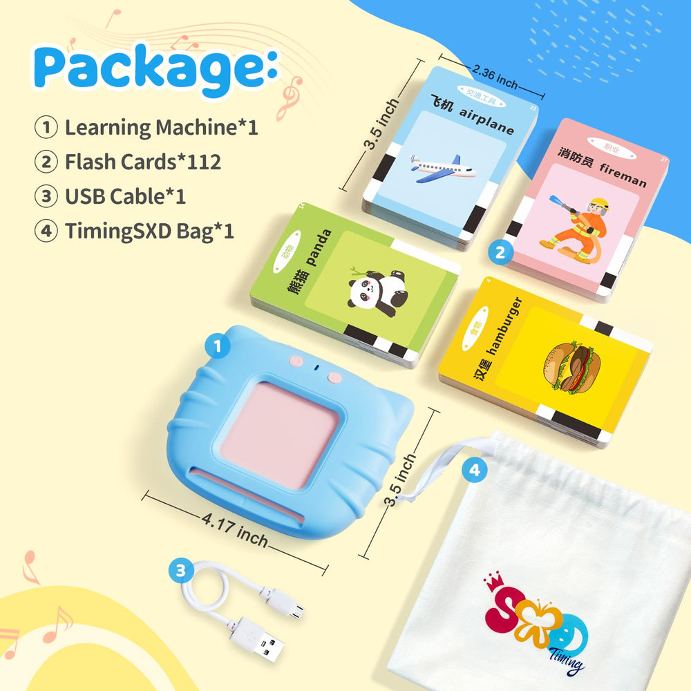 TimingSXD double-sided flashcards with 224 sight words for vocab.