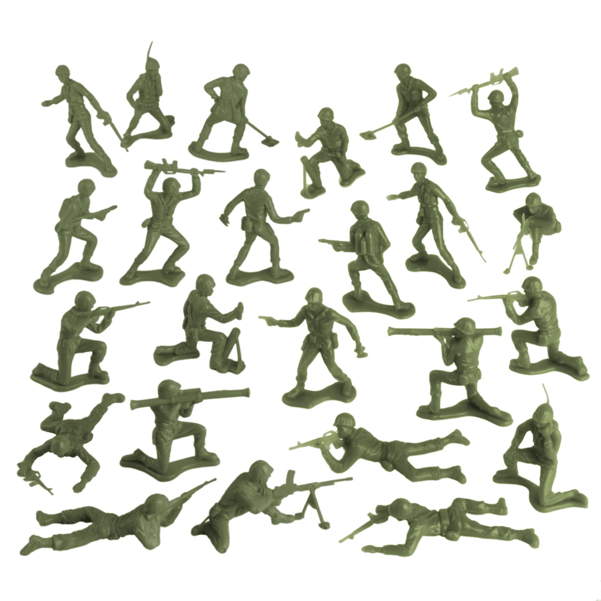 Tim Mee Army Men bazookaman detail up close for action-oriented pretend play.