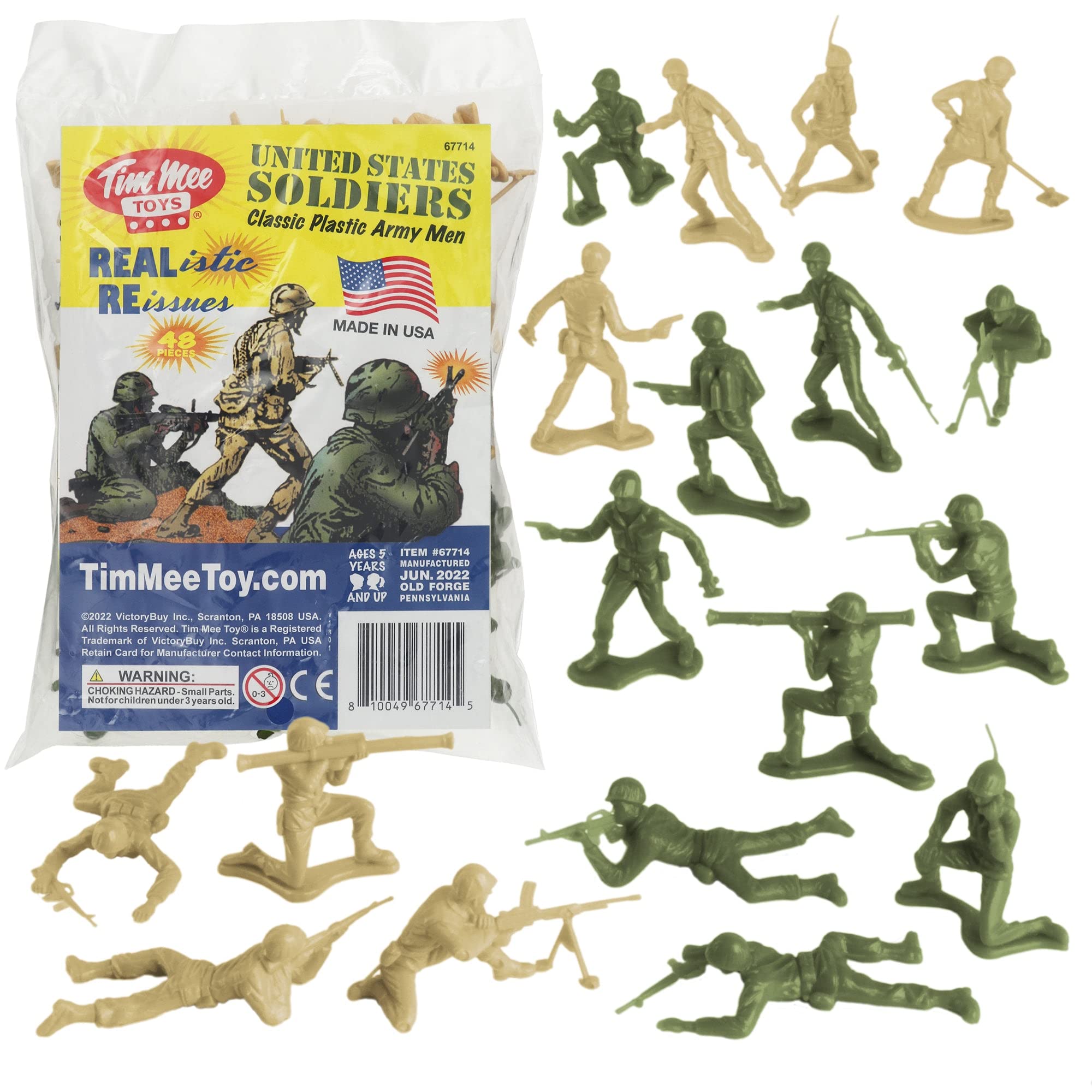 Tim Mee Toy OD green army men for action play and dioramas.