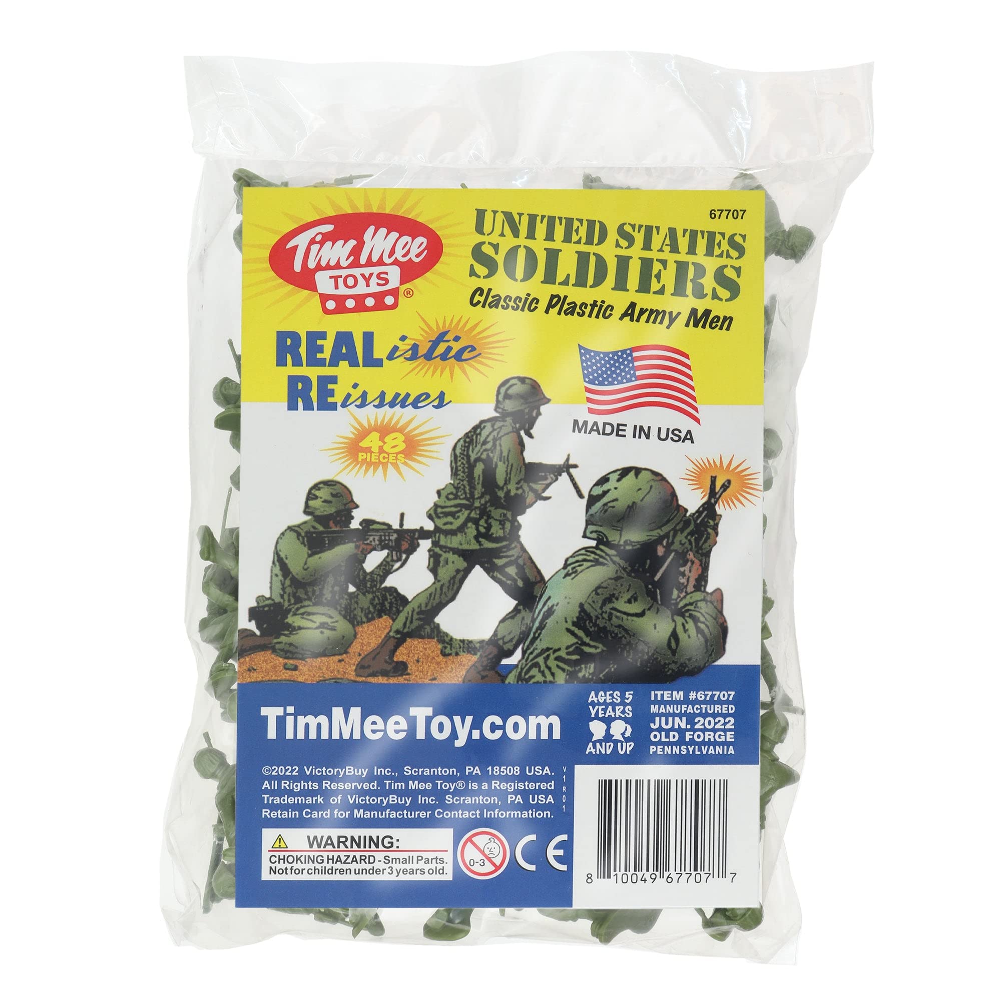 Tim Mee Army Men figures size up to 2.1 inches for detailed mini battles.