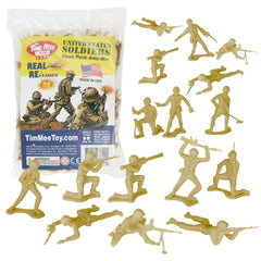 Tim Mee Toy tan army men 48-piece set, durable classic figures for play.