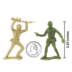 Tim Mee Toy tan army men ready for classic battlefield dioramas.