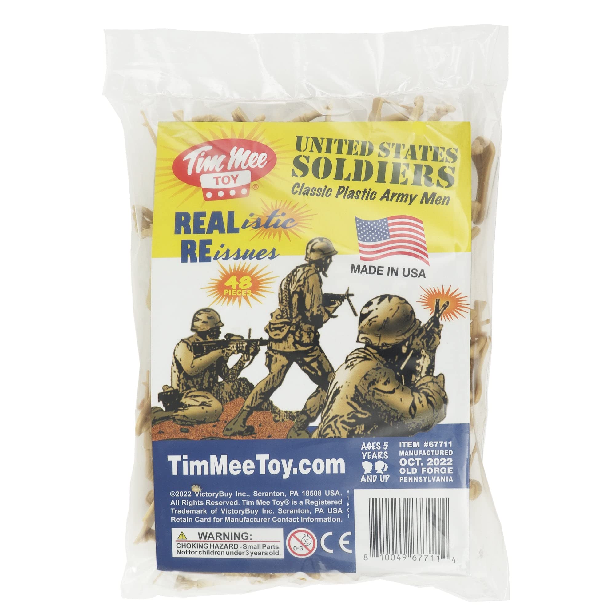Tim Mee Toy tan 60mm mortar operator figure for strategic play.