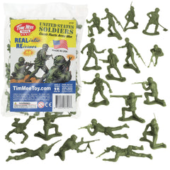 Tim Mee Plastic Army Men OD green 48-piece display set for imaginative play.