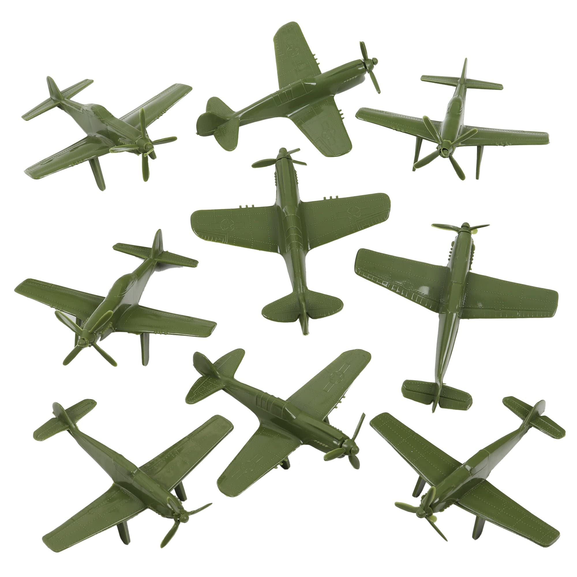 TimMee WW2 Fighter Ace Planes OD Green assembly-ready display piece for play