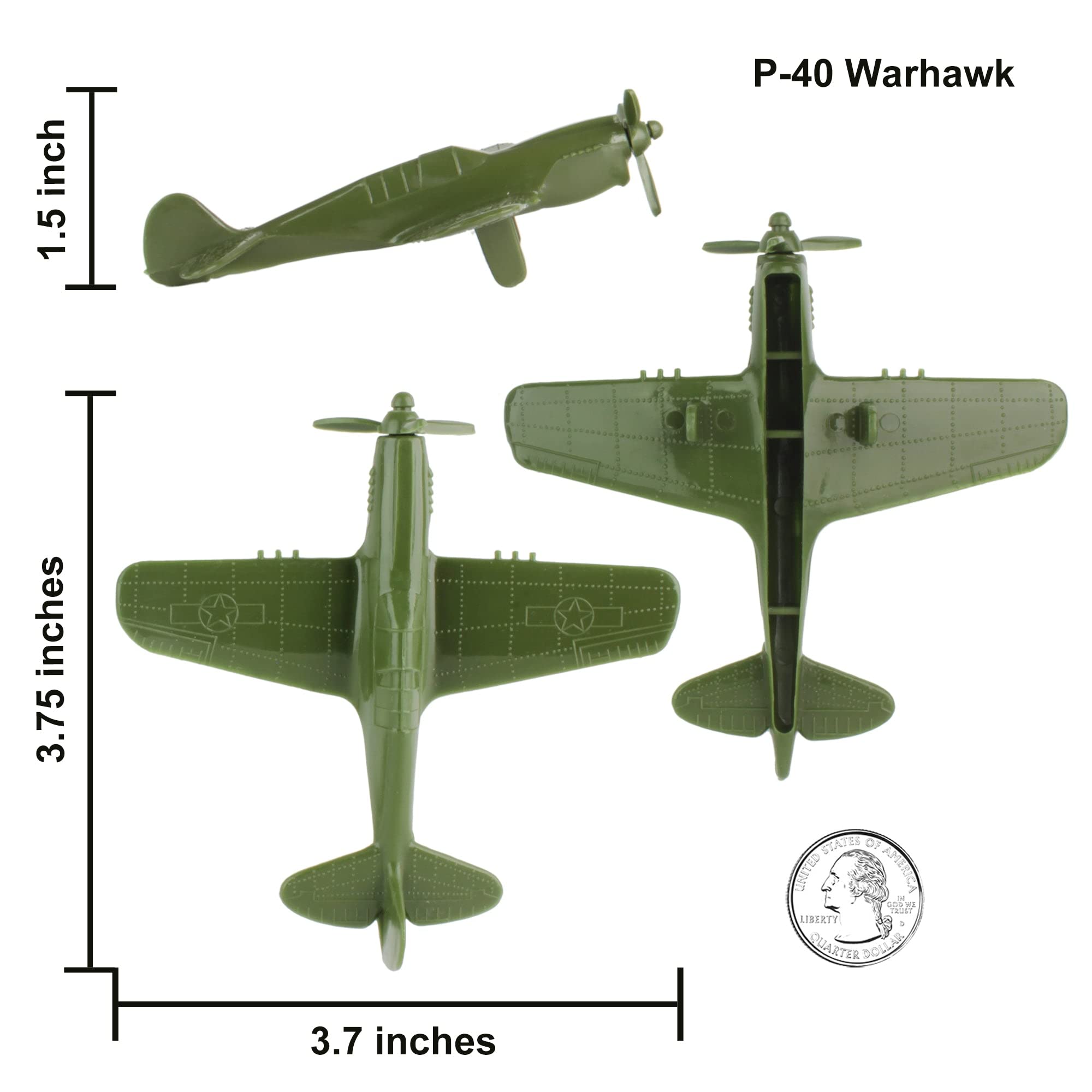 TimMee P-40 Warhawk in OD Green, sturdy indoor dogfights