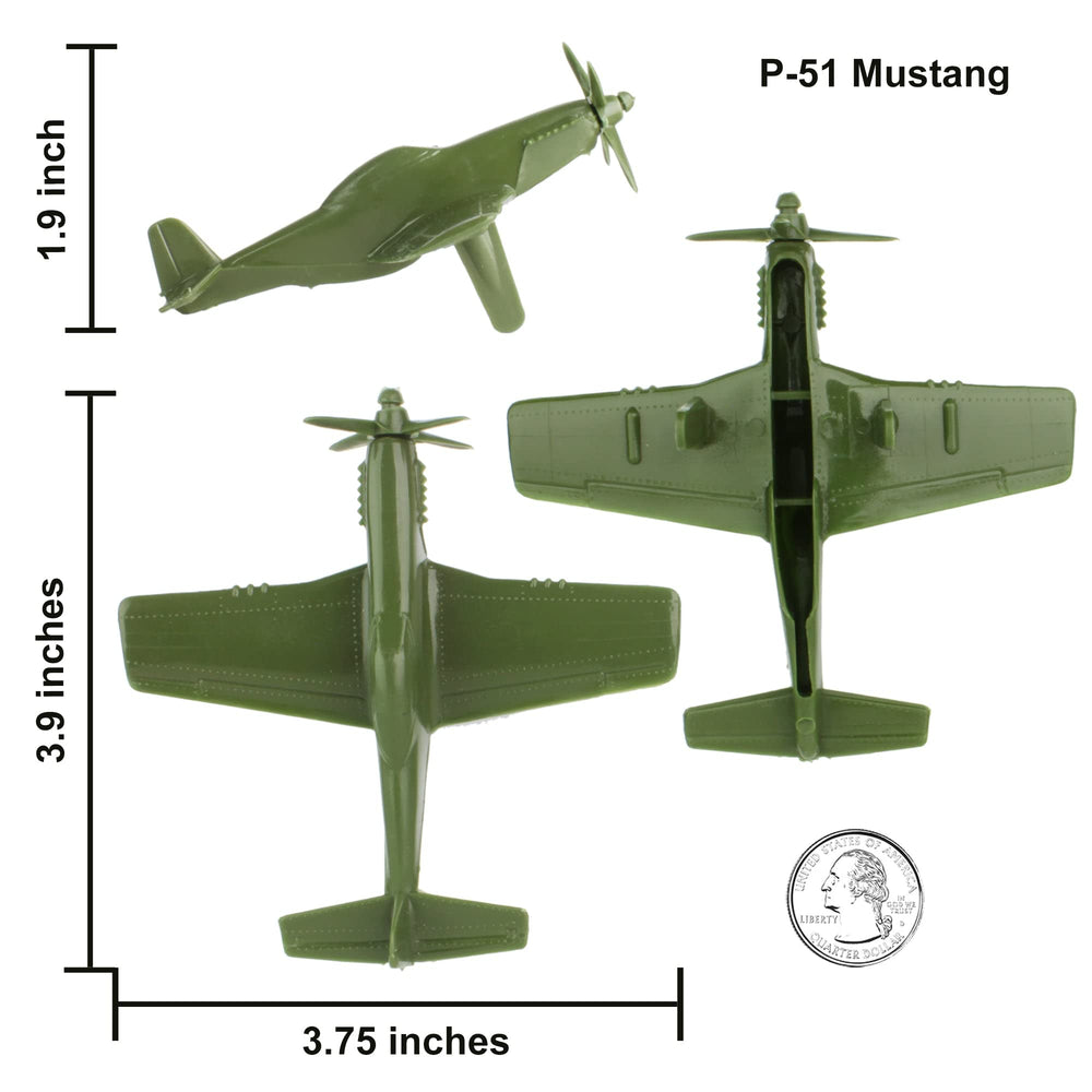 TimMee P-51 Mustang fighter in OD Green for immersive air combat play