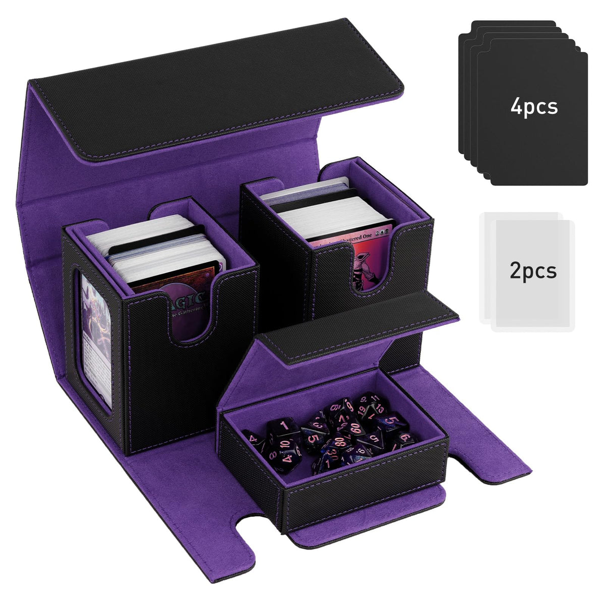 TiMOVO MTG deck box commander display window for easy viewing