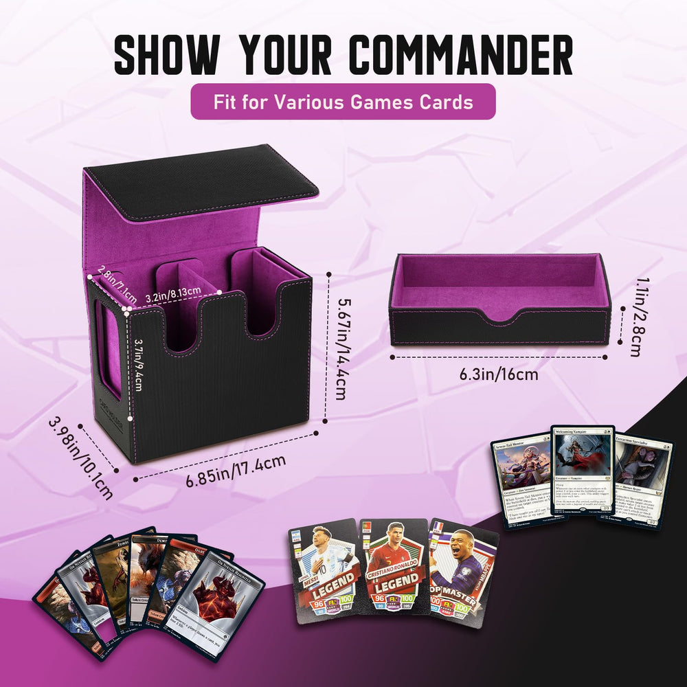 TiMOVO MTG deck box with dice tray keeps dice organized during battles