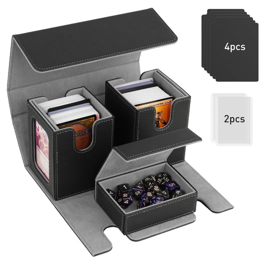 TiMOVO MTG deck box with display window showcases your commander