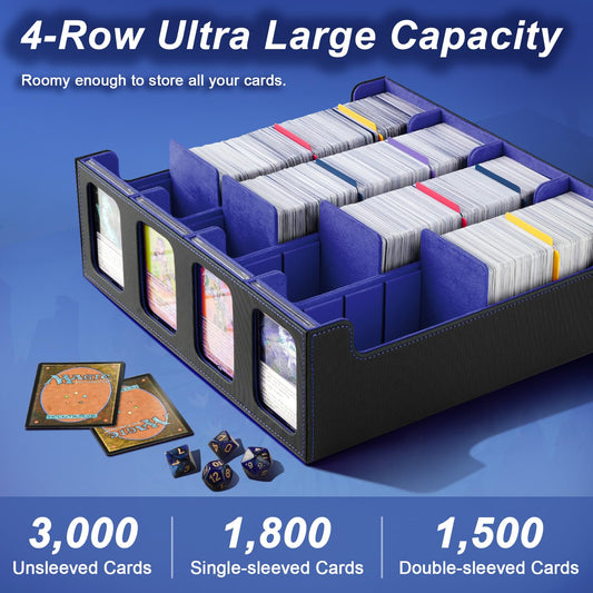 TiMOVO MTG deck box with four card supporters prevents bending during transport