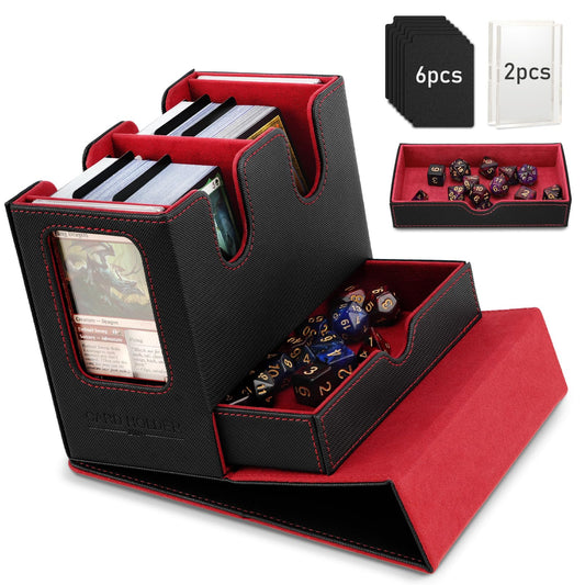 TiMOVO MTG deck box front view showing sleek leather exterior for a premium look