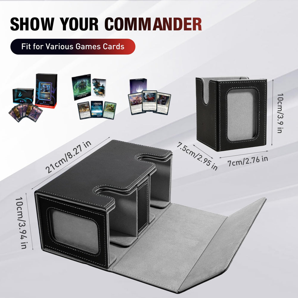Two-compartment TiMOVO MTG deck box holds 200 double-sleeved cards for quick access
