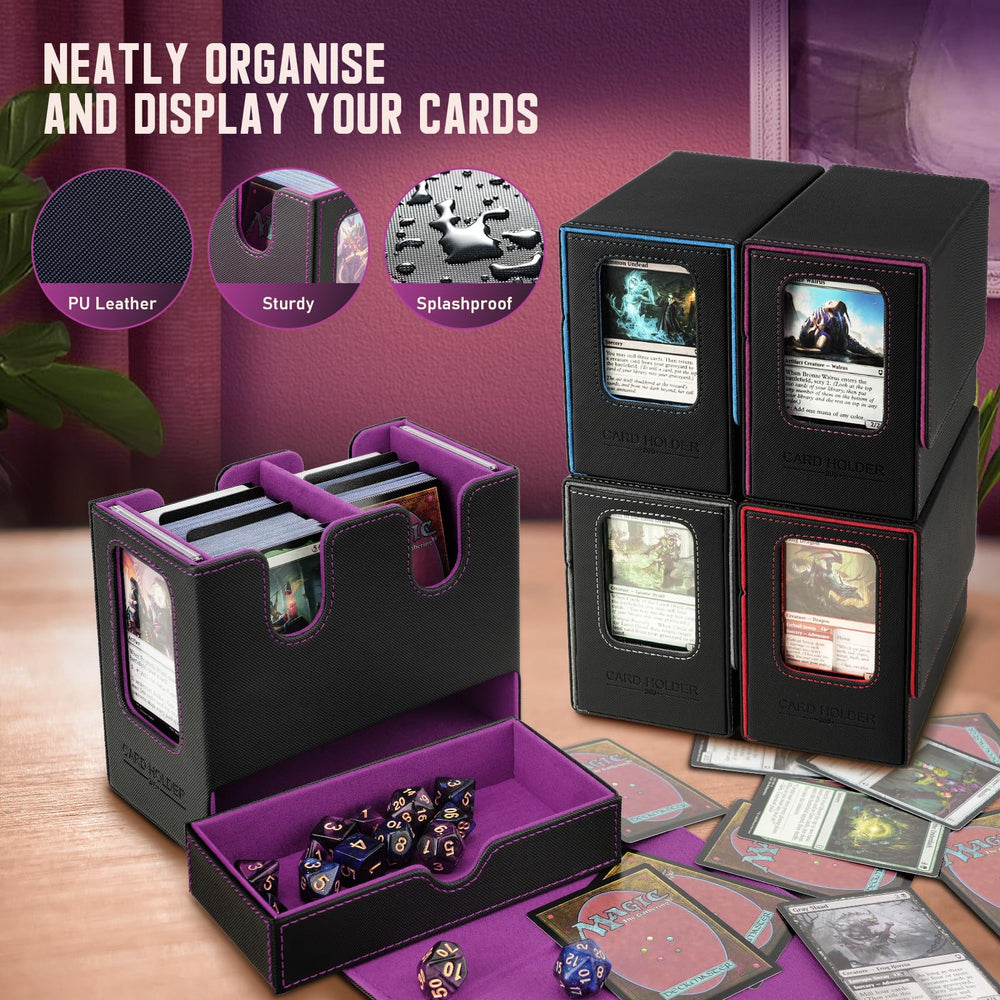TiMOVO MTG deck box two compartments hold up to 400 unsleeved cards