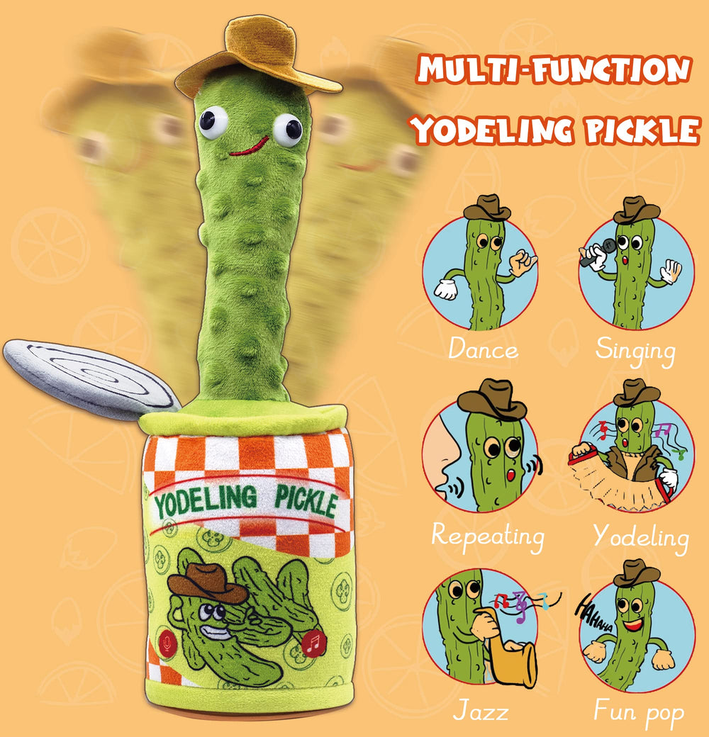 Timozo Yodeling Pickle soft-touch fabric close-up for gentle hugs