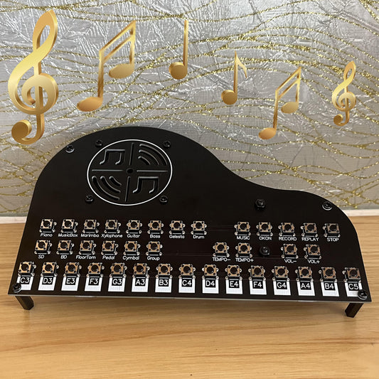 tingbowie Soldering Practice Kit board with 15-key panel for beginner electronics learning.