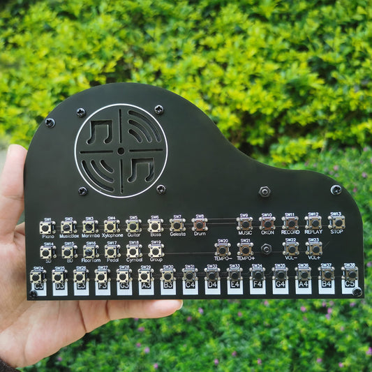 tingbowie Soldering Practice Kit displaying instrument sounds for creative learning.