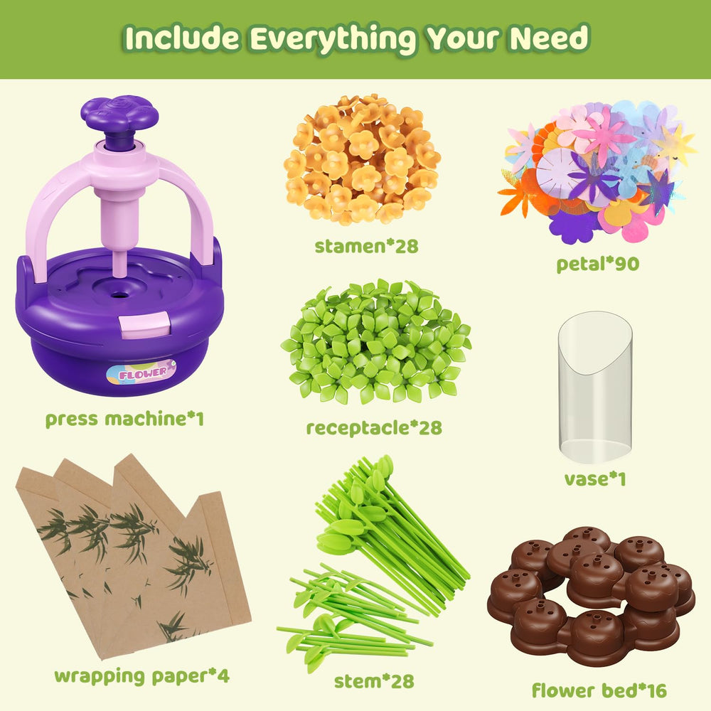 TingingYuli flower bouquet assembly: kids practice arranging petals for vibrant, balanced bouquets.
